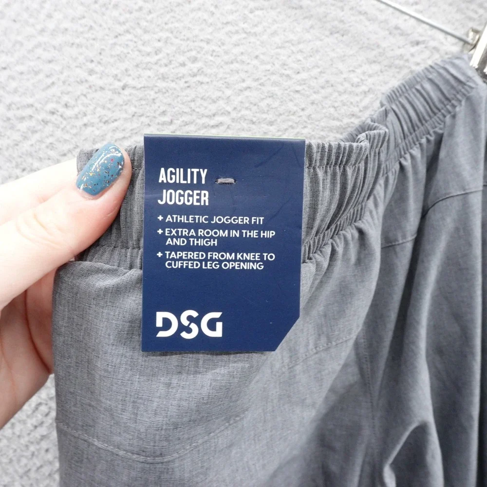 DSG Mens Agility‎ Jogger Training Pants Gray Small Athletic NEW
